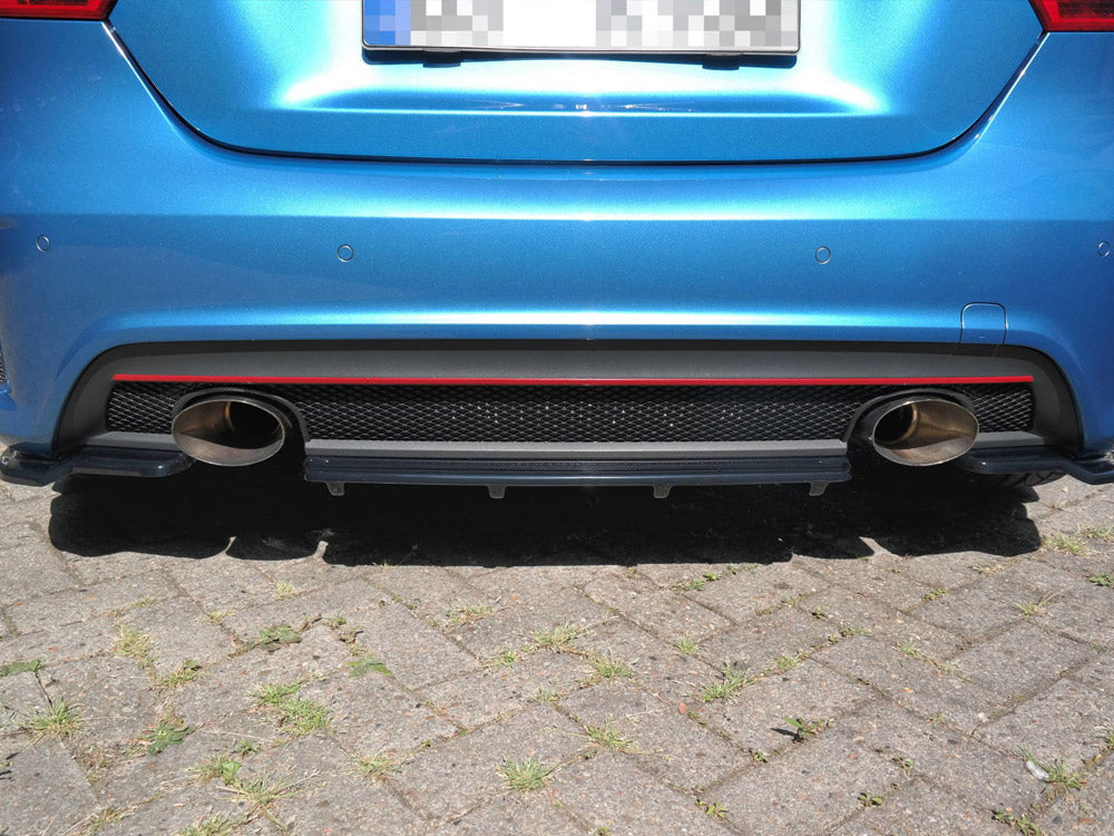 Maxton Design Central Rear Splitter (Vertical Bars) Mercedes A-Class W176 AMG-Line Pre-Facelift (2013-2015)