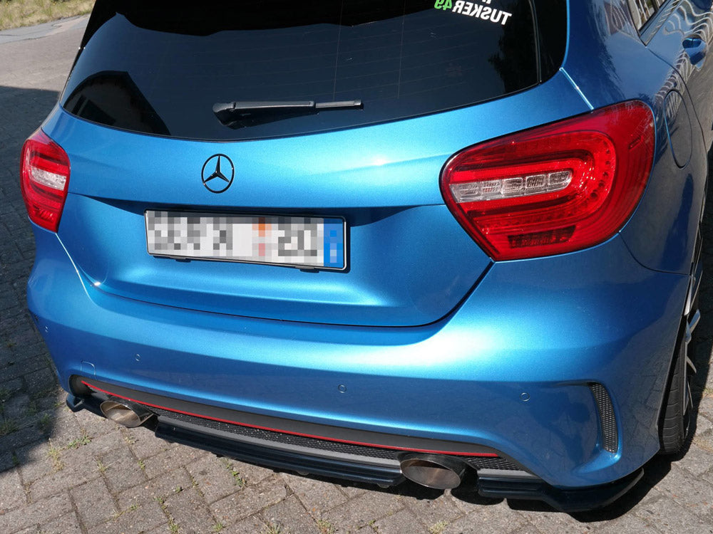 Maxton Design Central Rear Splitter (Vertical Bars) Mercedes A-Class W176 AMG-Line Pre-Facelift (2013-2015)