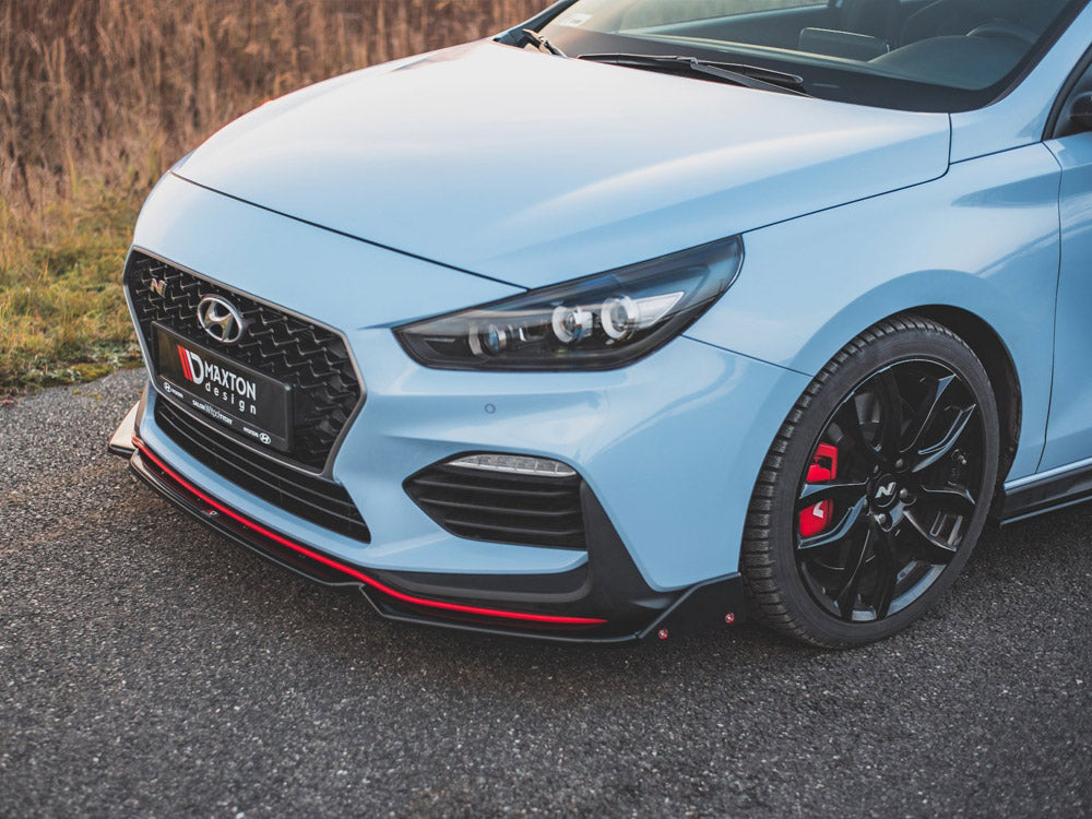 Maxton Design Front Splitter (+Flaps) V.6 for Hyundai i30N MK3 Hatchback / Fastback (2017-2020)