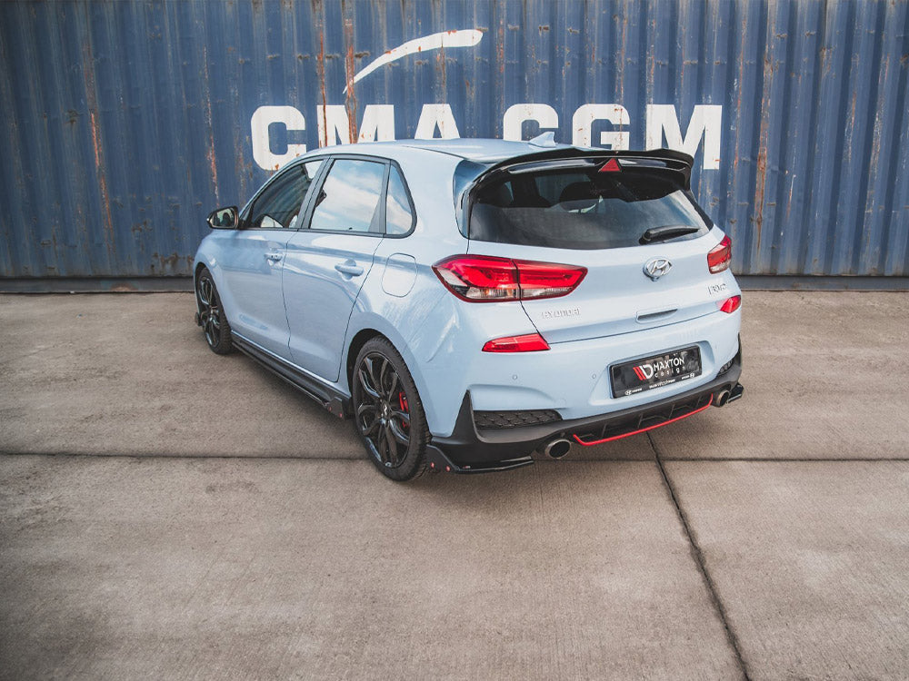 Maxton Design Rear Side Splitters (+Flaps) V.6 HYUNDAI I30N MK3 HATCHBACK (2017-2020)