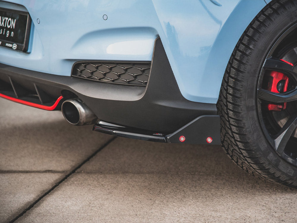 Maxton Design Rear Side Splitters (+Flaps) V.6 HYUNDAI I30N MK3 HATCHBACK (2017-2020)