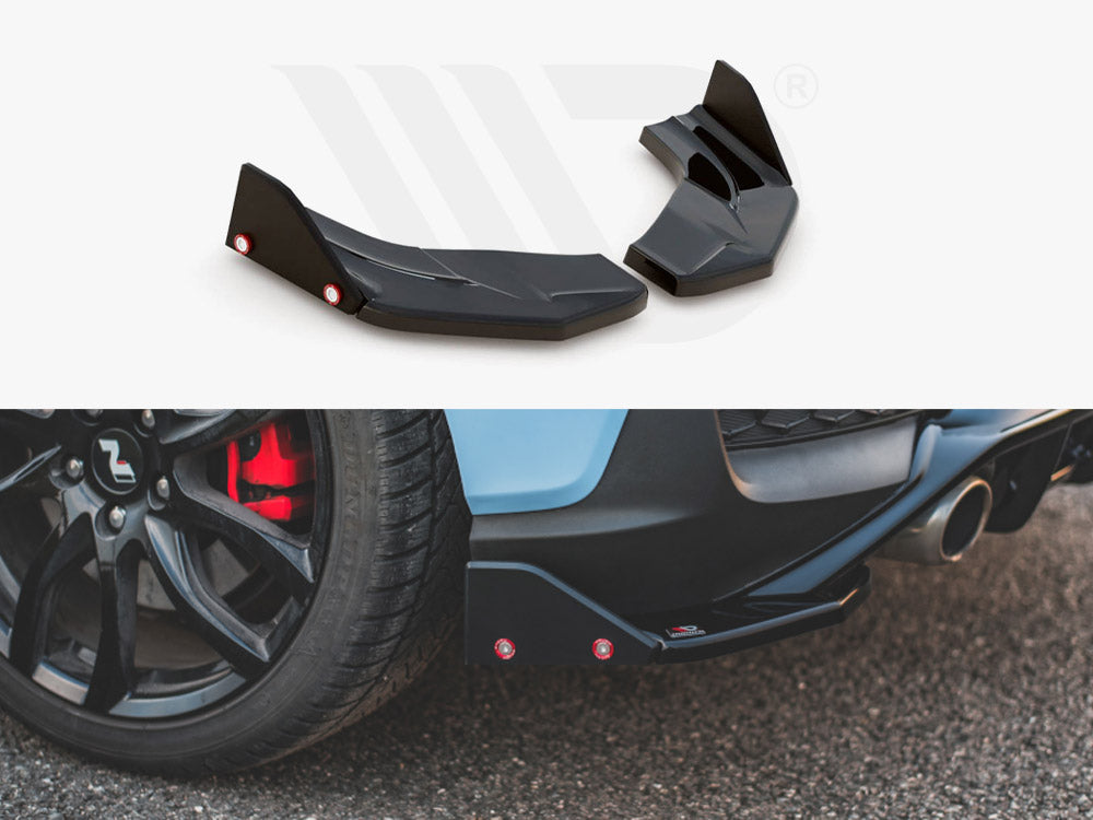 Maxton Design Rear Side Splitters (+Flaps) V.7 HYUNDAI I30N MK3 HATCHBACK (2017-2020)