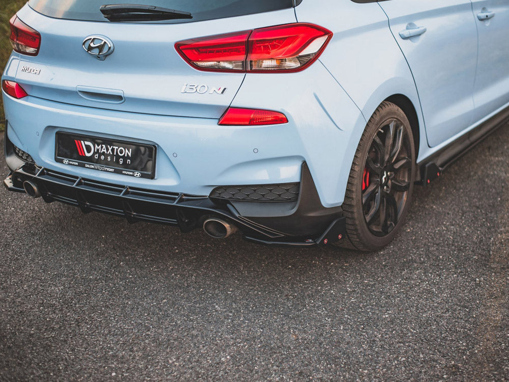 Maxton Design Rear Side Splitters (+Flaps) V.7 HYUNDAI I30N MK3 HATCHBACK (2017-2020)