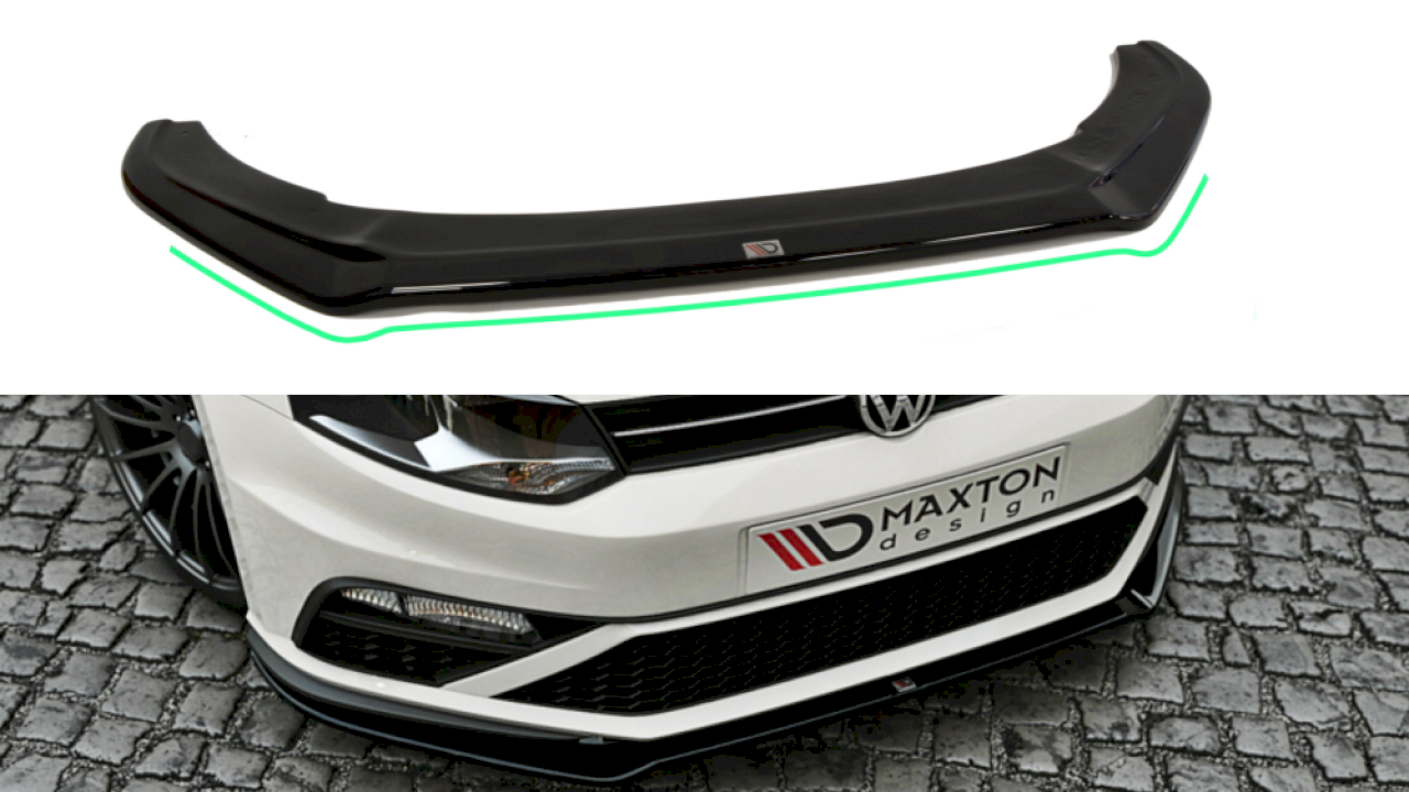 Maxton Design Front Splitter V.2 for Volkswagen Polo MK5 GTI (Facelift) (2015-2017)
