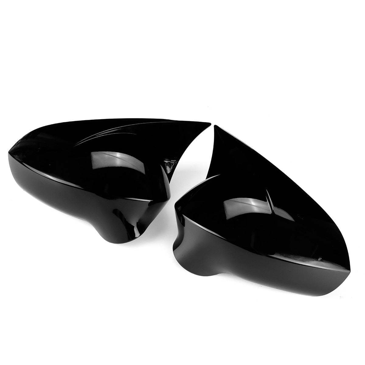 for Renault Megane 4 MK4 2 Pieces ABS Plastic Bat Wing Mirror Covers Caps  Rearview Mirror Case Cover Gloss Black Car Accessories