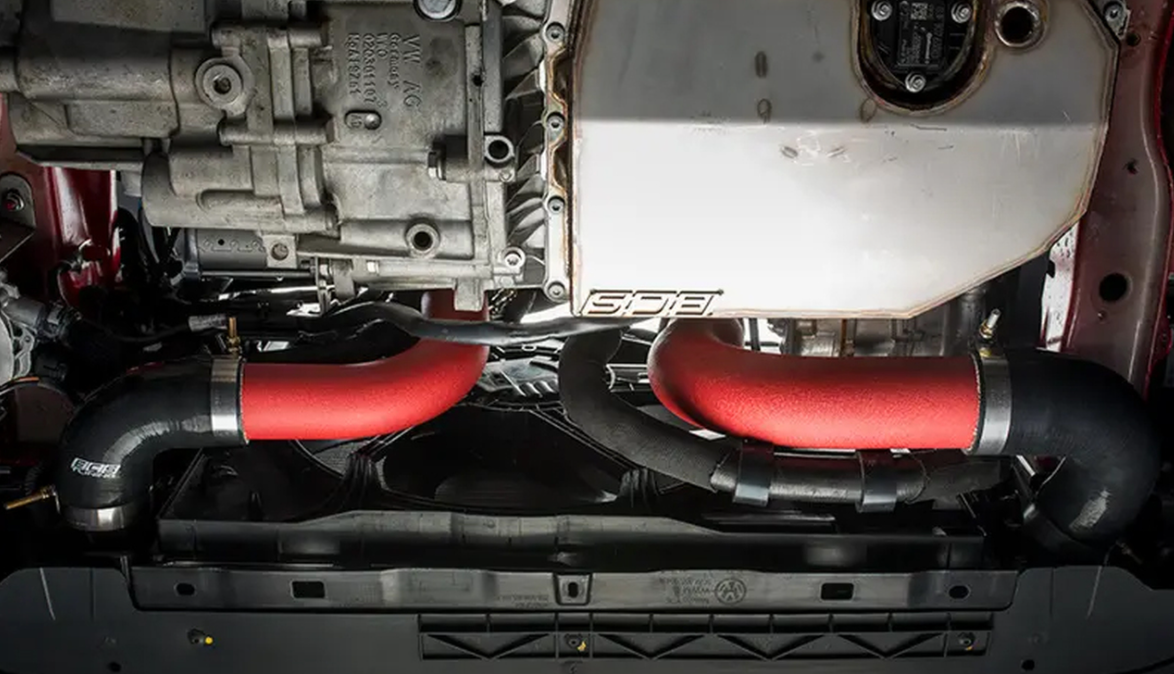 ECS Tuning High Flow Intercooler Charge Pipe Kit - Wrinkle Red - 1.8T/2.0T Gen3