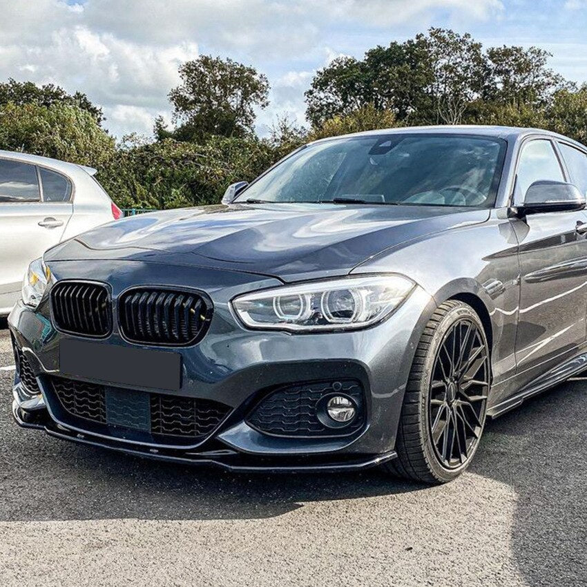 BMW 1 Series F20 F21 Gloss Black / Carbon Look Front Splitter (2015 - 2020)