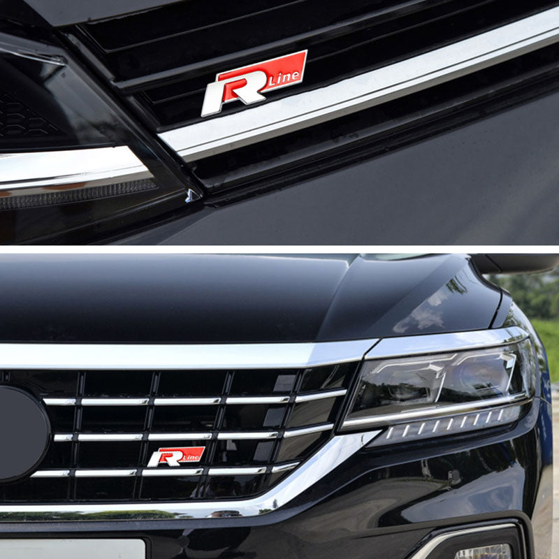 Volkswagen R-Line Badges (Front Grille Replacement or Rear Boot Badge)