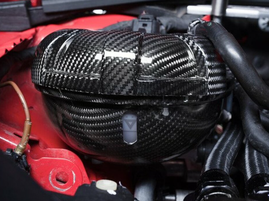 ECS Tuning Carbon Fibre Coolant Tank Covers - MQB Models