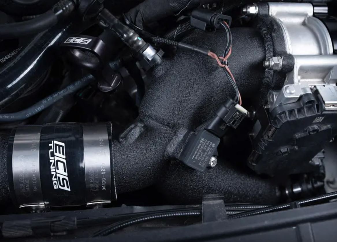 ECS Tuning Post Throttle Valve Charge Pipe Kit - Wrinkle Black - B9 S4