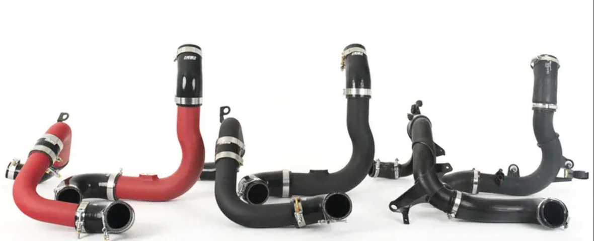 ECS Tuning High Flow Intercooler Charge Pipe Kit - Wrinkle Red - 1.8T/2.0T Gen3