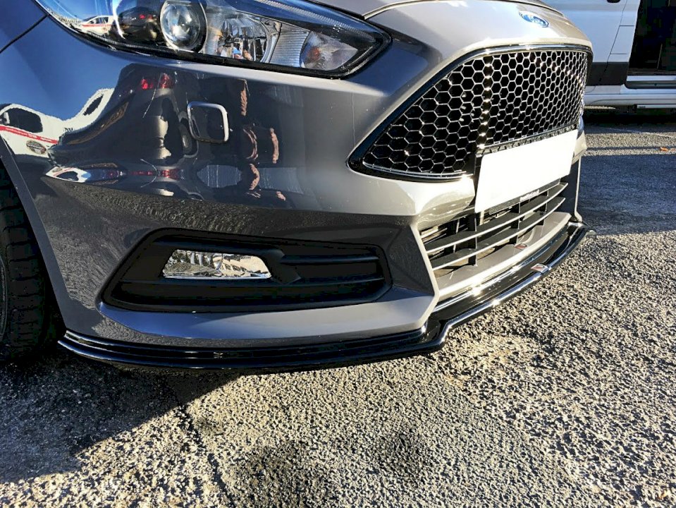 Maxton Design Front Splitter V.3 for Ford Focus ST MK3 Facelift Model (2015-2018)