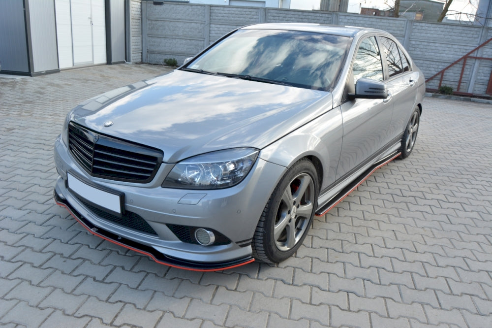 Maxton Design Side Skirts for Mercedes C-Class W204 AMG-Line (Pre-FL2010-2015)