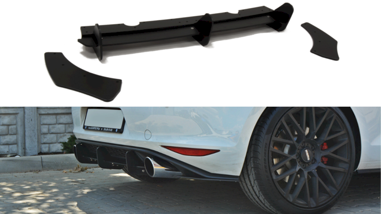 Maxton Design Rear Diffuser & Rear Side Splitters/Spats for Volkswagen Golf MK7 GTI (2013-2016)