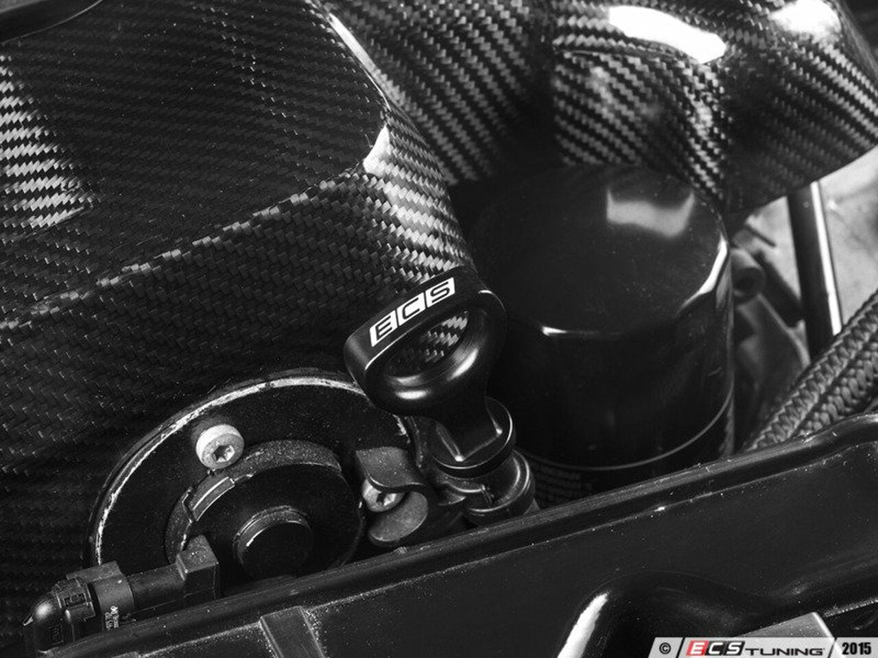 ECS Tuning Billet Oil Dipstick Black - A4 / A5 (B8) upto 2012