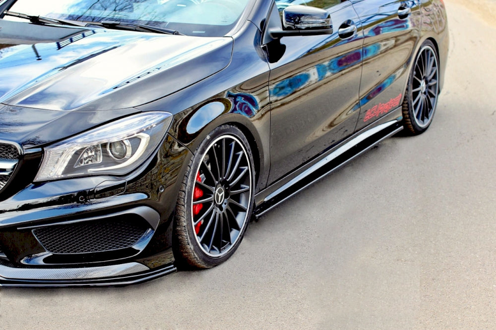 Maxton Design Side Skirts for Mercedes A45 AMG W176 (Pre-Face 2013-2015) / CLA 45 AMG C117 (Pre-Face 2013-2016)