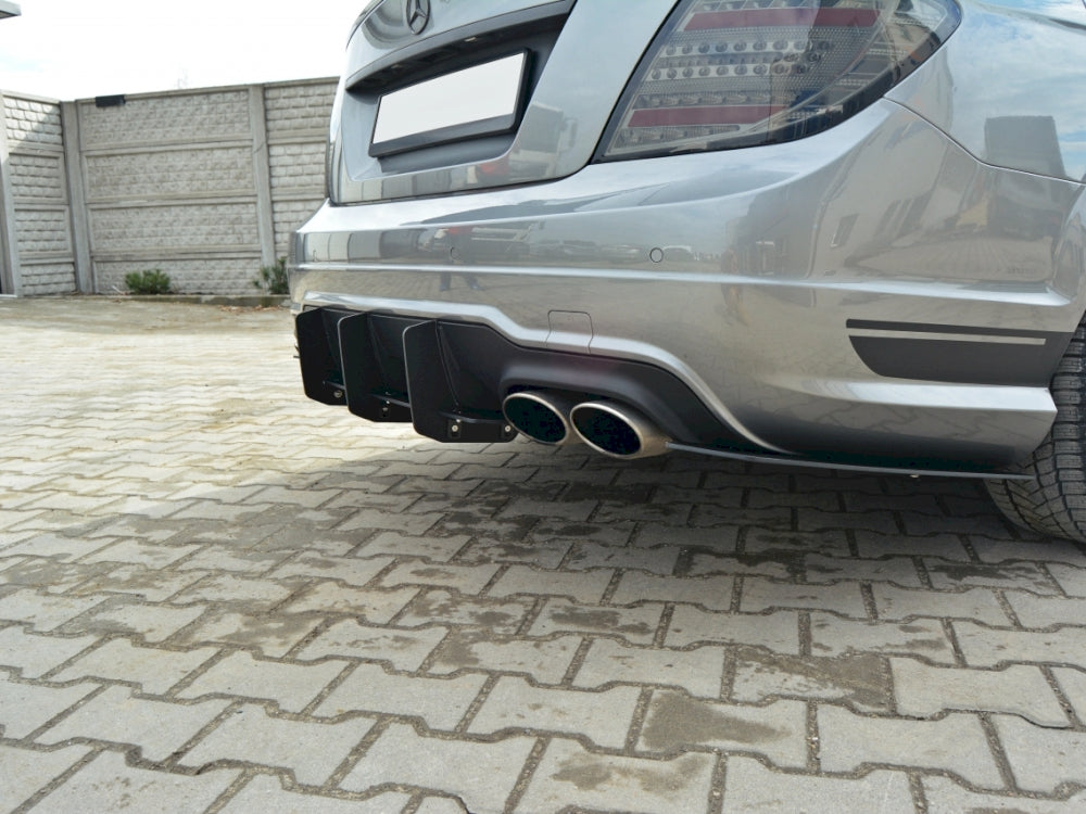 Maxton Design Rear Diffuser & Rear Side Splitters for Mercedes C-Class W204 AMG-Line (Facelift 2011-2014)