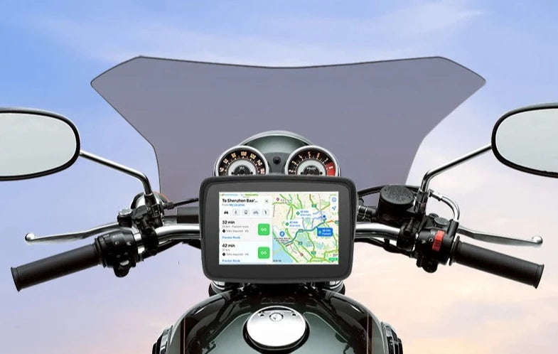 Motorcycle / ATV Wireless Apple Carplay / Android Auto Display & Bracket Kit IPX7 (Waterproof)