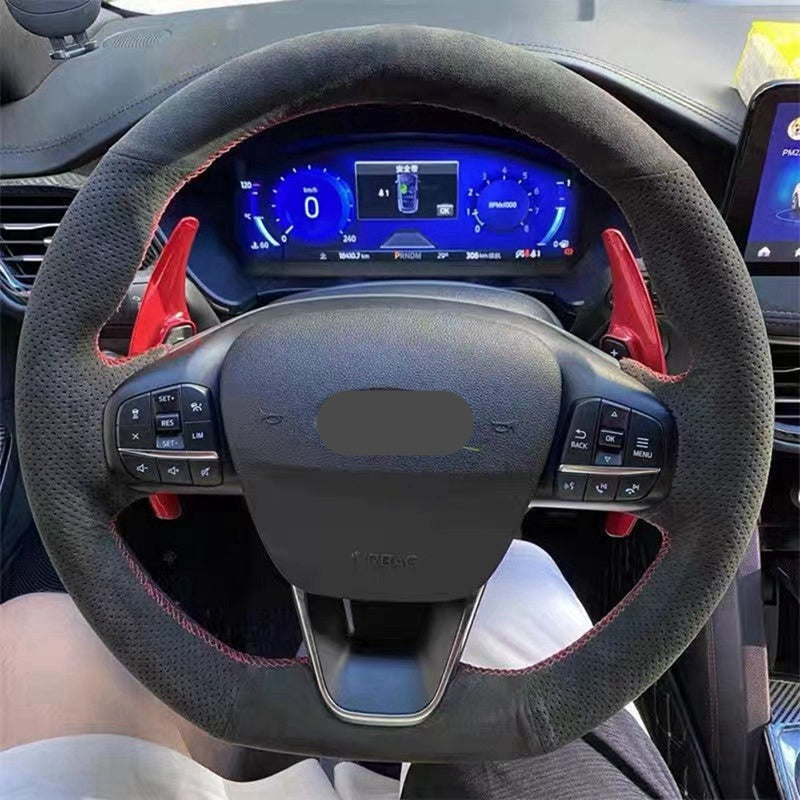 Ford Focus MK4 Suede / Alcantara Custom Steering Wheel Cover (2018+ Models)