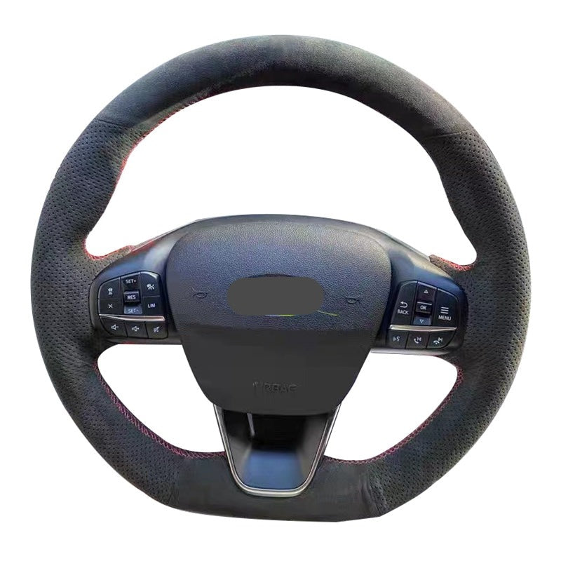 PU Lederen Autostuurhoes Voor Ford Focus MK1 MK2 MK3 Autostuurwiel Handschoenhoes Auto Interieur Accessoires Styling PU Lederen Autostuurhoes Voor Ford Focus MK1 MK2 MK3 Autostuurwiel Handschoenhoes Auto Interieur Accessoires Styling