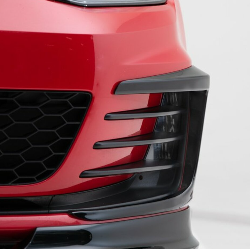 ECS Tuning Gloss Black Front Bumper Grille Flare Set - Mk7 GTI