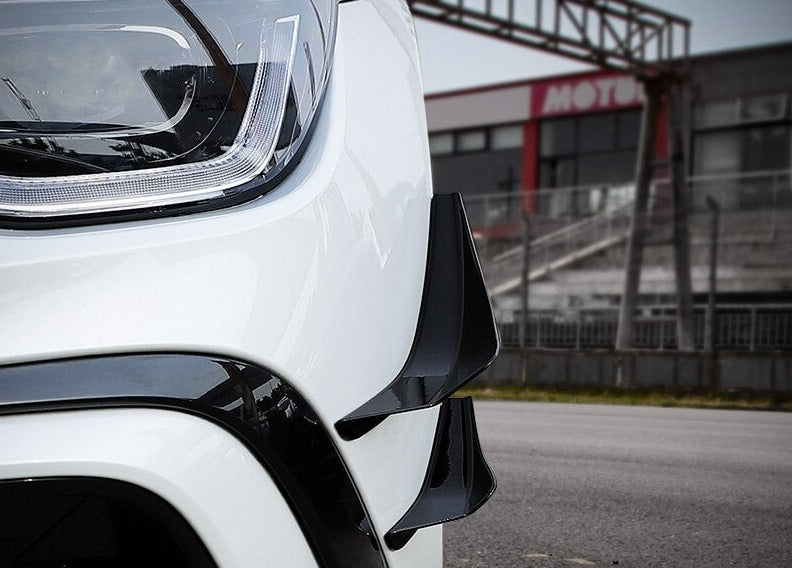 Volkswagen Golf MK8 Gloss Black Front Bumper Quad Canards (2021+ Models)