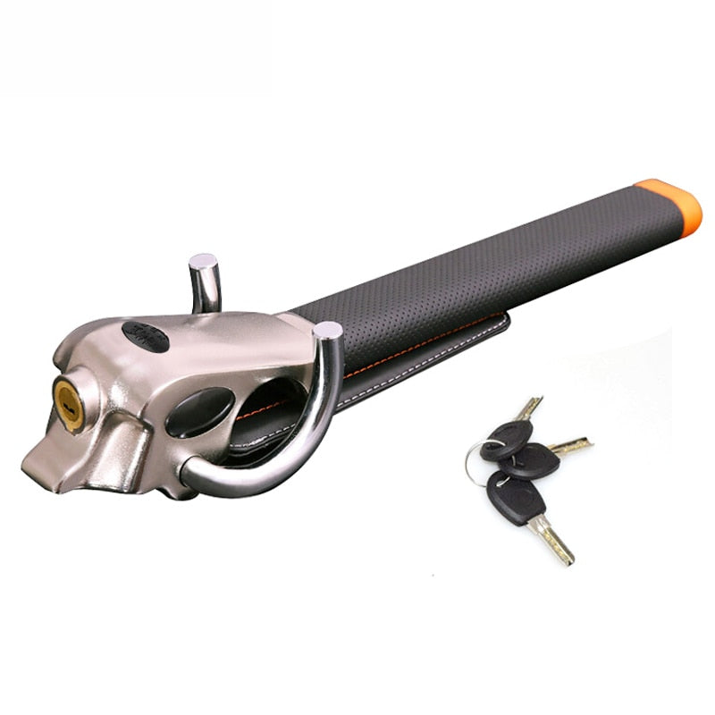 Universal Leather Steering Wheel Lock / Anti Theft Device