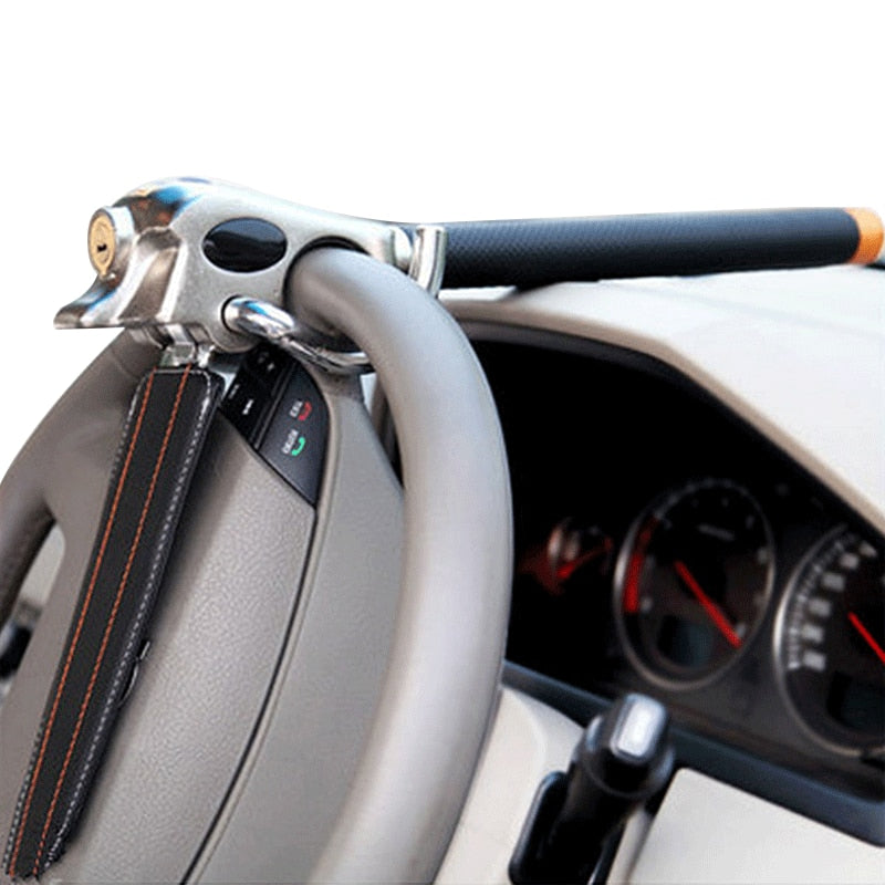 Universal Leather Steering Wheel Lock / Anti Theft Device