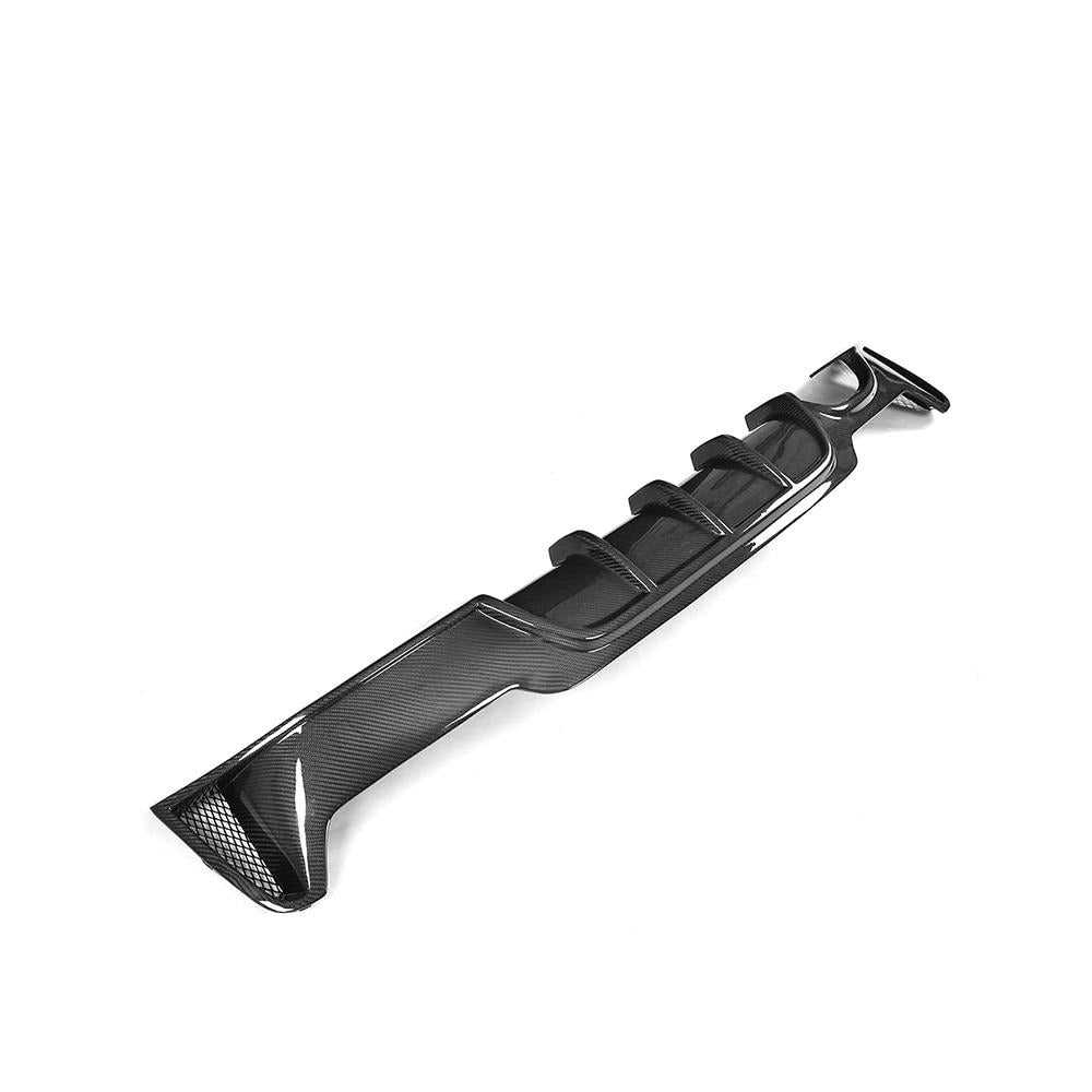 BMW 4 Series Coupe Carbon Fibre / Gloss Black Rear Single Exit Diffuser (F32, F33, F36 2013 - 2018 Models)