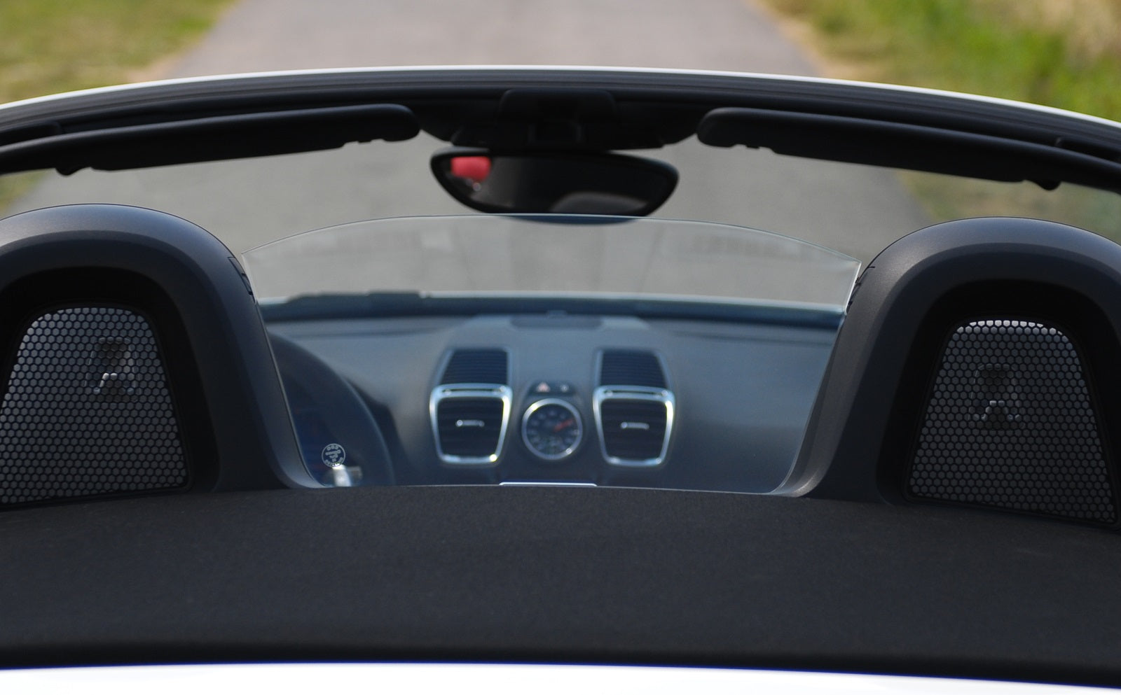 Porsche Boxster 981 MK3 HIGH Clear Glass Wind Breaker / Deflector (2014 - 2016 UR-WINDSCHOTT)