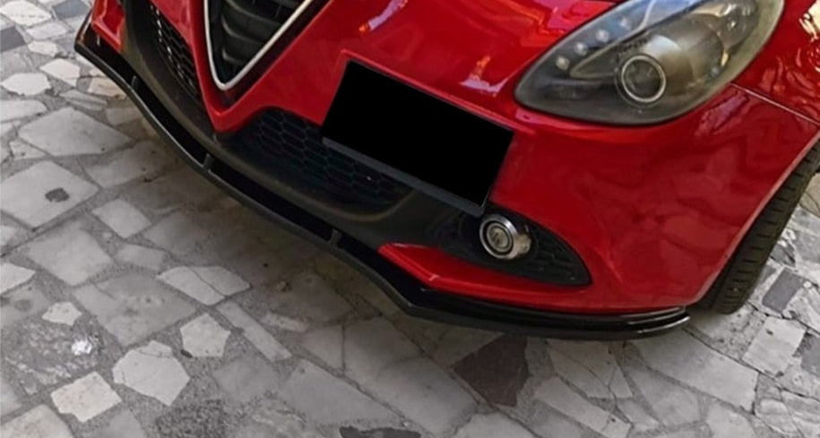 Alfa Romeo Giulietta Gloss Black Front Bumper Splitter (3 Piece Design) 2010+