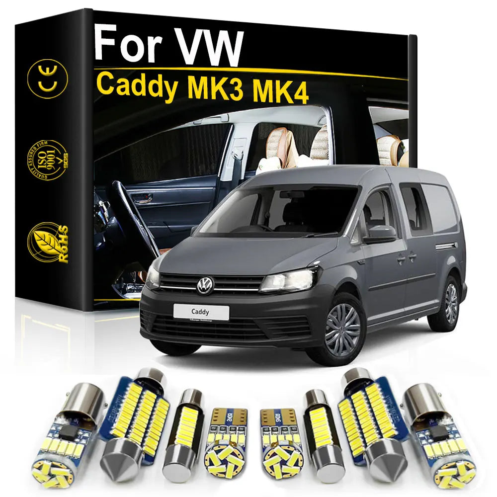 Volkswagen Caddy MK3 MK4 Interior LED Lighting Kit (2004 - 2018 Models)