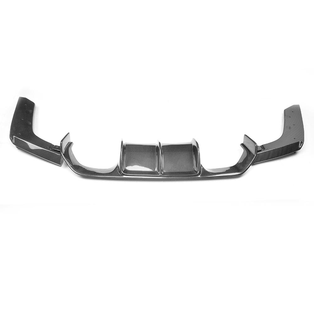 BMW M3 (F80) & M4 (F82 / F83) Carbon Fibre / Gloss Black Replacement Rear Diffuser With Spats (2014 TO 2018)