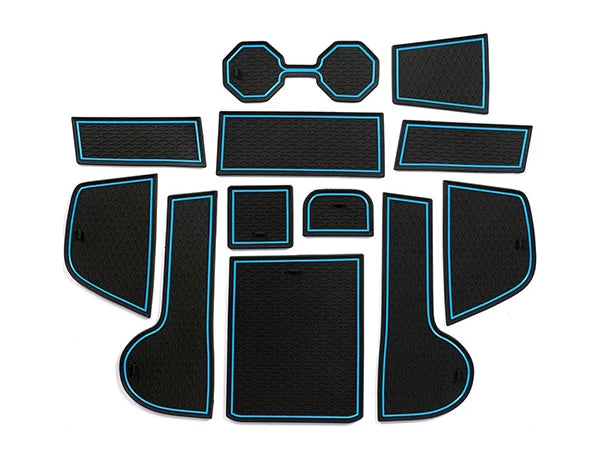 253 - Volkswagen Polo AW 10Pcs Rubber Anti-Slip Interior Storage Mats (2018 - UP) - Diversion Stores Car Parts And Modificaions