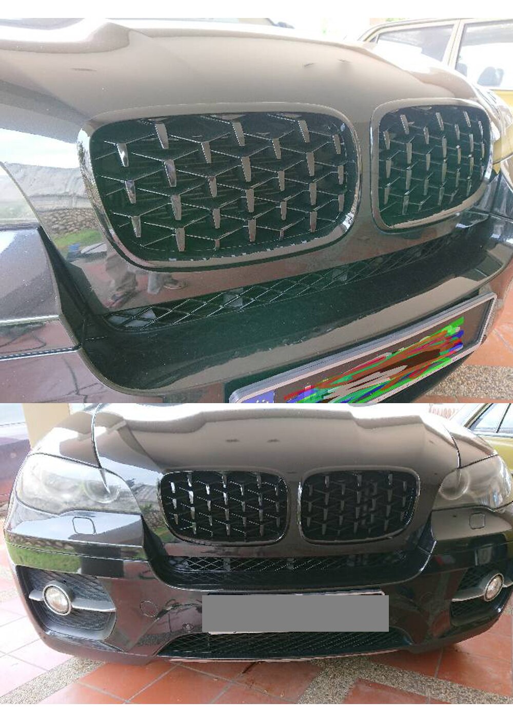 BMW X5 E70 / X6 E71 Diamond Replacement Grilles (2007-2013)