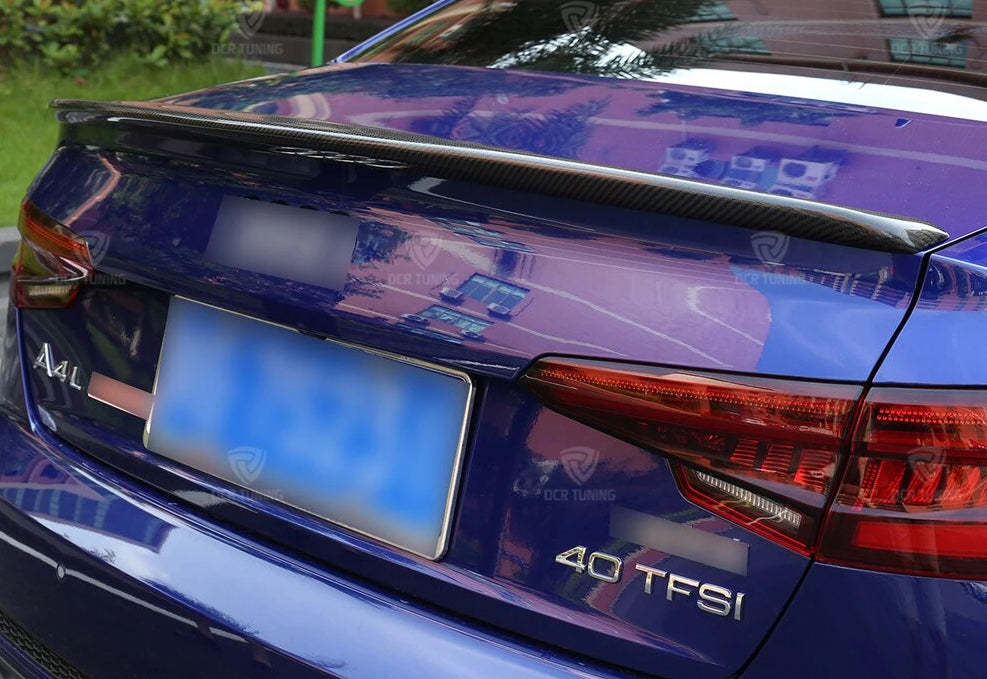 170 - Audi A4 B9 Carbon Fibre Boot Spoiler (2016 - UP) - Diversion Stores Car Parts And Modificaions