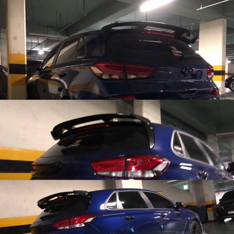 124 - Hyundai I30 / I30N Line Carbon Fibre Rear Roof Spoiler (2016 - 2019 Models) - Diversion Stores Car Parts And Modificaions