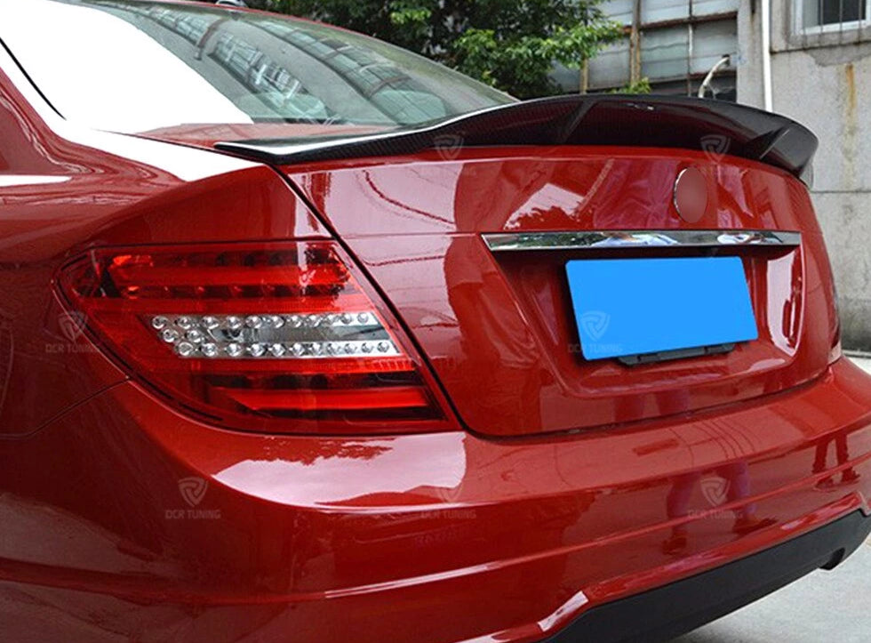 067 - Mercedes C-class 4-Door Carbon Fibre Rear Boot Spoiler - Diversion Stores Car Parts And Modificaions