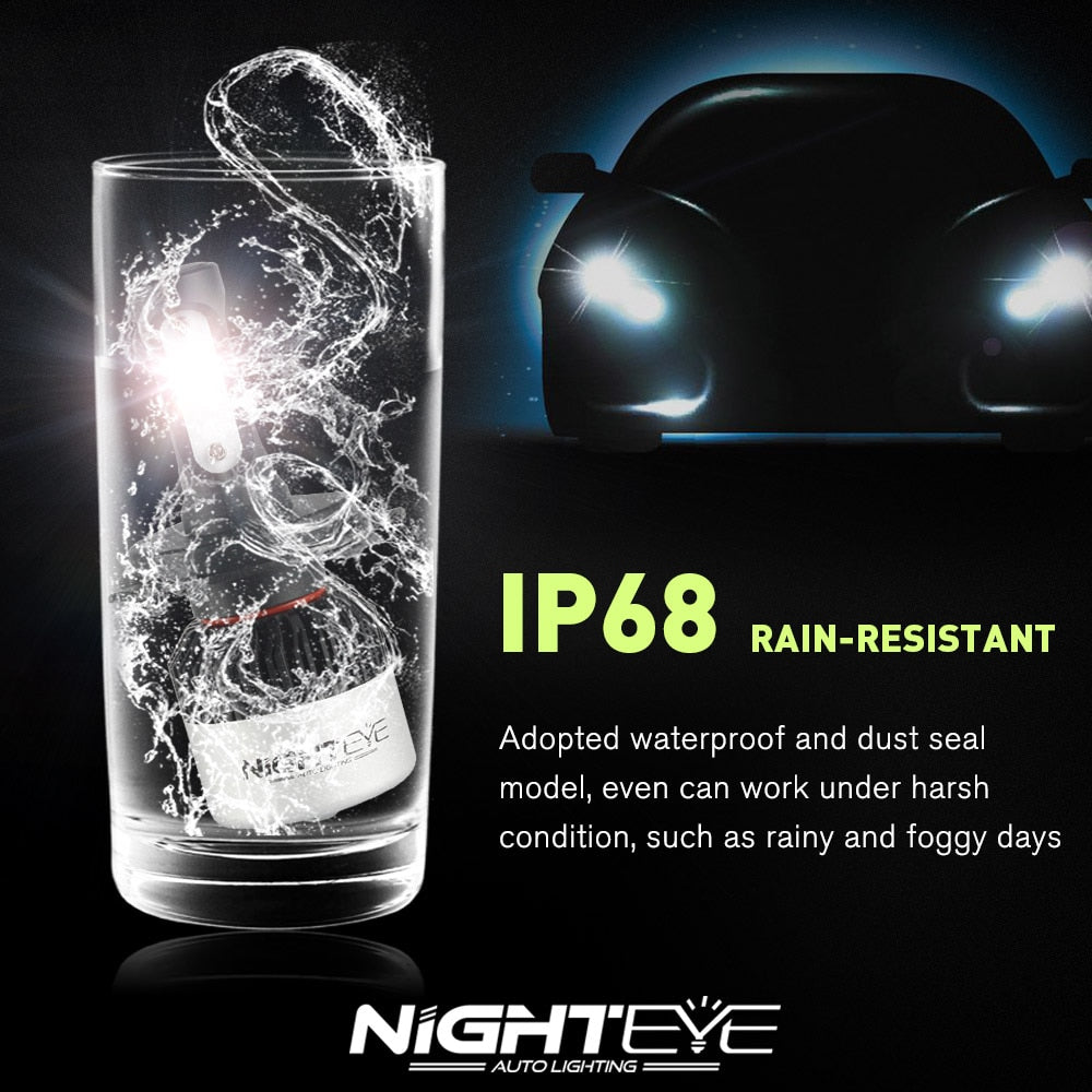 142 - NIGHT EYE 6500K Long Life LED Headlight Bulbs (H7/ H4/H8/H9/H11/HB3/9005/HB4/9006/ - Diversion Stores Car Parts And Modificaions