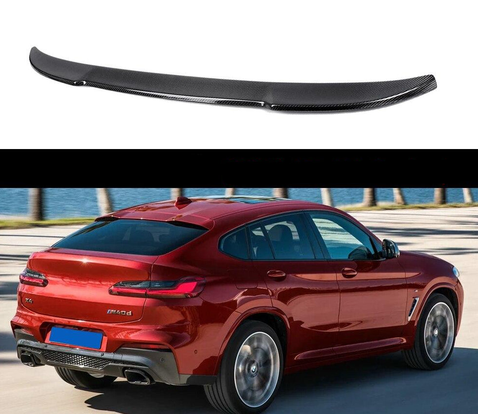 128 - BMW X4 Carbon Fibre Rear Spoiler G02 (2018+) (CS style) - Diversion Stores Car Parts And Modificaions