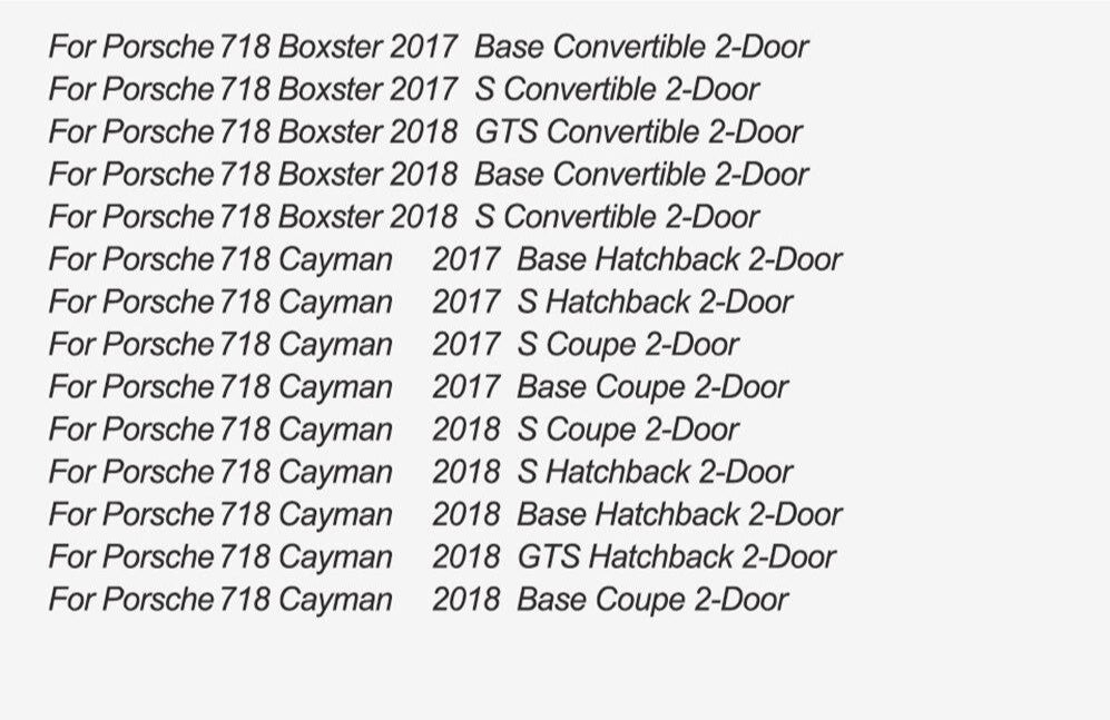 028 - PORSCHE 718 Cayman/Boxster/S/GTS Carbon Fibre Engine Air Intake Vents - Diversion Stores Car Parts And Modificaions