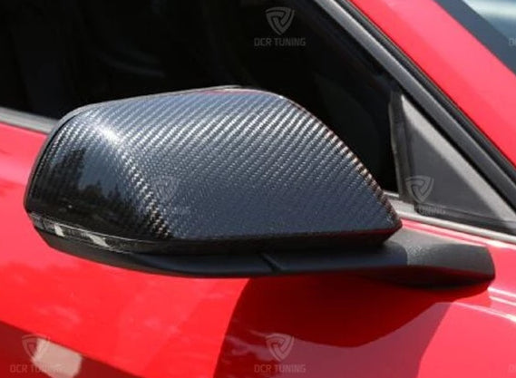 162 - Ford Mustang Carbon Fibre Wing Mirror Add On Covers (2008 - UP) American & Euro Models - Diversion Stores Car Parts And Modificaions