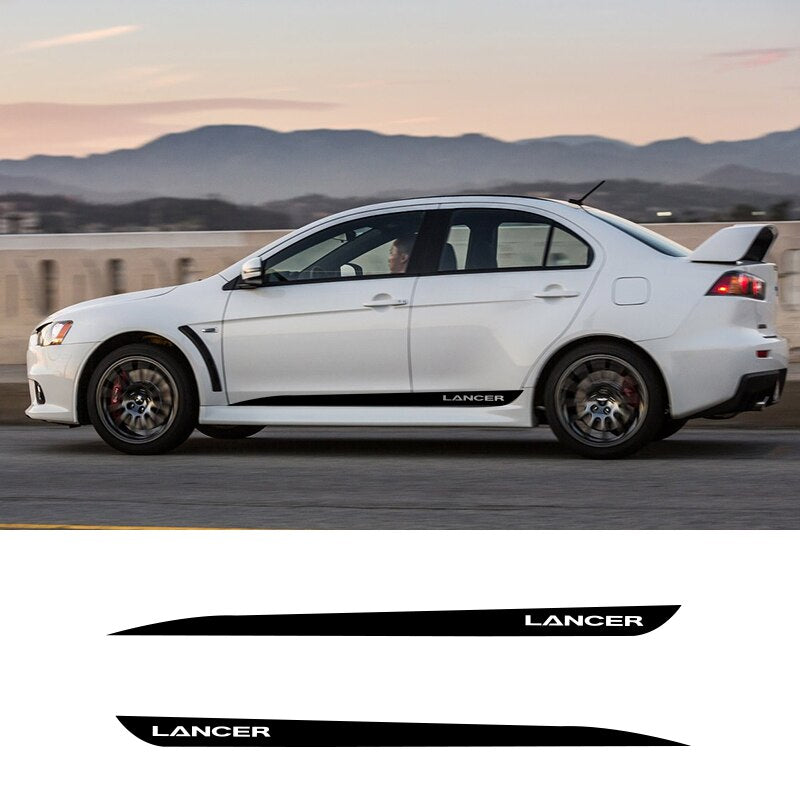 Mitsubishi Lancer Evolution 'Lancer' Side Decals (2 Pieces) - Diversion Stores Car Parts And Modificaions