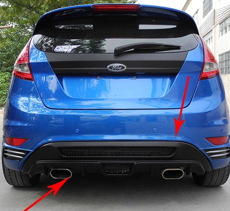 063 - Ford Fiesta MK7.5 Rear Bumper Diffuser - Matte Black (2013-2017 Models) - Diversion Stores Car Parts And Modificaions