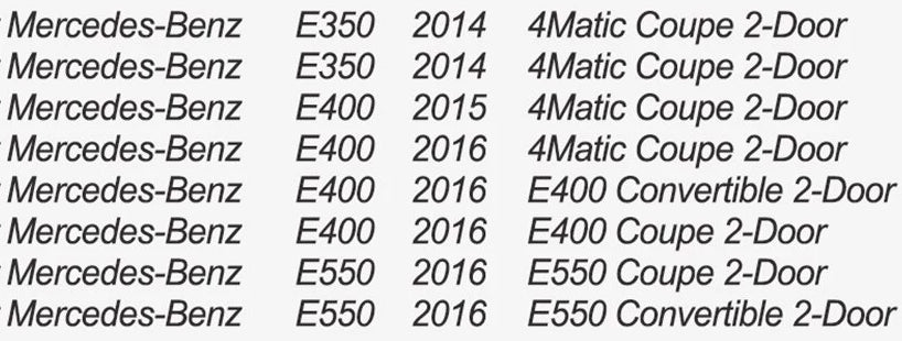 037 - Mercedes-Benz E Class 2014-2016 Front Bumper Air Vent Trim - Diversion Stores Car Parts And Modificaions