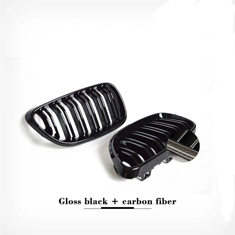 044 - BMW 2 Series Front Carbon Fibre Kidney Grills (2014+ F22 F87 F23) - Diversion Stores Car Parts And Modificaions