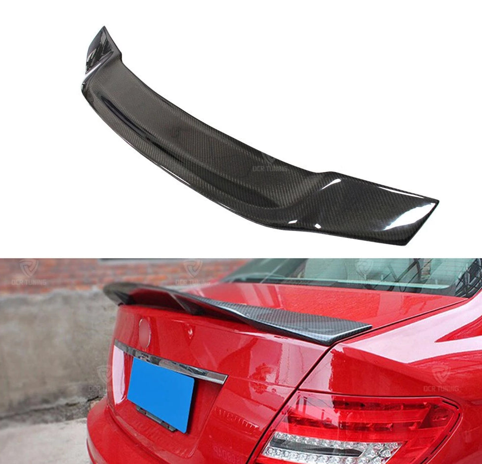 067 - Mercedes C-class 4-Door Carbon Fibre Rear Boot Spoiler - Diversion Stores Car Parts And Modificaions