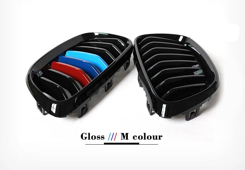 044 - BMW 2 Series Front Carbon Fibre Kidney Grills (2014+ F22 F87 F23) - Diversion Stores Car Parts And Modificaions