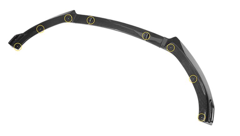 108 - Volkswagen Polo 3 Piece Front Splitter (2014-2017 Models) - Diversion Stores Car Parts And Modificaions