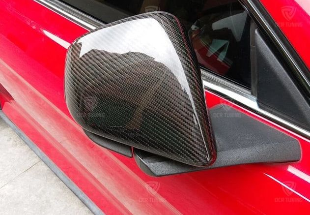 162 - Ford Mustang Carbon Fibre Wing Mirror Add On Covers (2008 - UP) American & Euro Models - Diversion Stores Car Parts And Modificaions